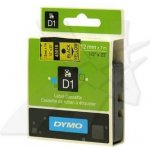 DYMO Originální páska D1 45018 / S0720580 12mm x 7m černý tisk/žlutý podklad (S0720580)