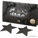 Bijoux Indiscrets Třpytivé samolepky na bradavky Bijoux Indiscrets Flash Star, černé – Zboží Dáma