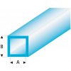 Modelářské nářadí Raboesch profil ASA trubka čtvercová transparentní modrá 3x4x330mm 5