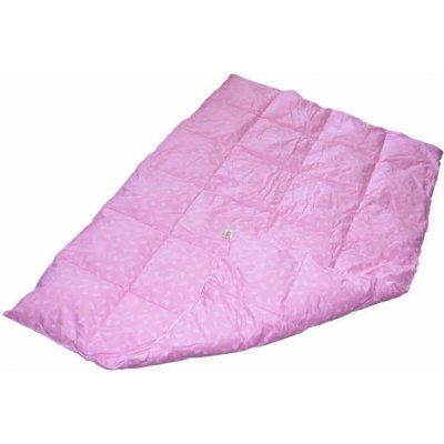 Lina Péřová přikrývka růžová s bílými peříčky 10% prachového peří zbytek obsahuje kvalitní husí drané peří 90x130 – Zboží Dáma