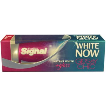 Signal White Now Glossy Chic bělicí zubní pasta s okamžitým účinkem 50 ml