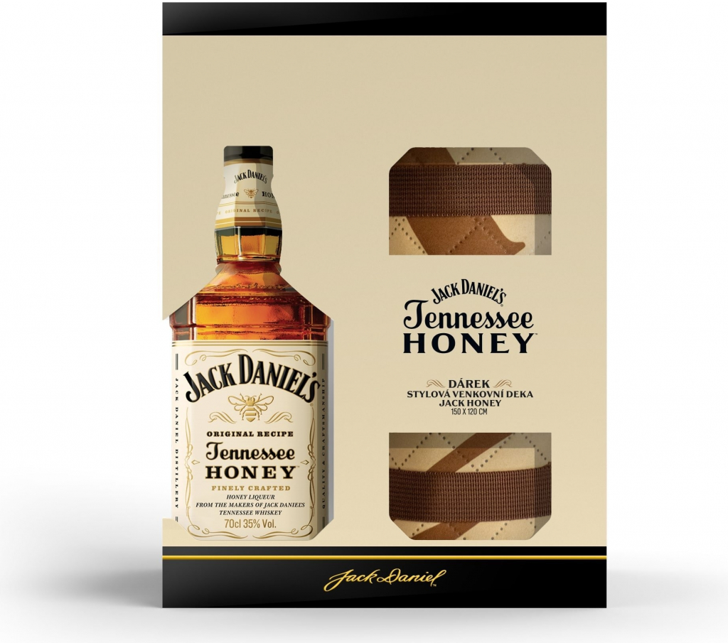 Jack Daniel\'s Honey 35% 0,7 l (dárkové balení party deka)