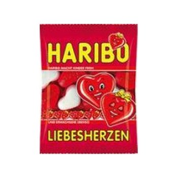 Haribo Liebesherzen želé cukrovinky s ovocnou příchutí s pěnovým cukrem 100 g