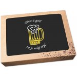 Povlečení Plus Pánská zástěra v dárkovém balení černá 72x100 Pivo a gril to je můj styl – Hledejceny.cz