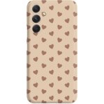 Matný kryt do Samsung Galaxy A55 5G Srdíčka Mocha Mousse karmel – Hledejceny.cz