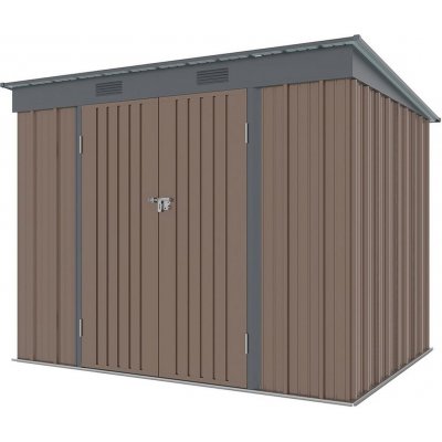 Riwall PRO RMSP 6x8 2,4 x 1,8 m s pultovou střechou hnědý – Sleviste.cz