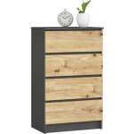 Ak furniture Kuba 60 cm 4 šuplíky – Hledejceny.cz