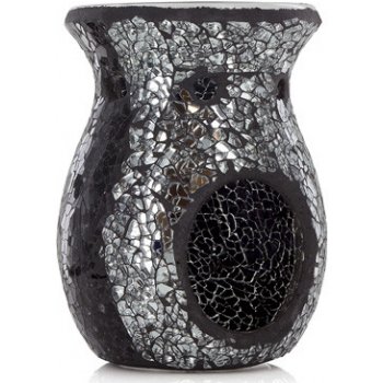 Ashleigh & Burwood Aroma lampa DARK MAGIC s ručně skládanou černostříbrnou mozaikou