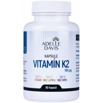 Adelle Davis Vitamín K2 MK-7 100 mcg 60 kapslí