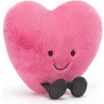 JELLYCAT Srdce Amuseable Pink 17 cm