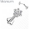 Piercing Šperky4U Push In piercing do brady ucha titan TIT1192-C