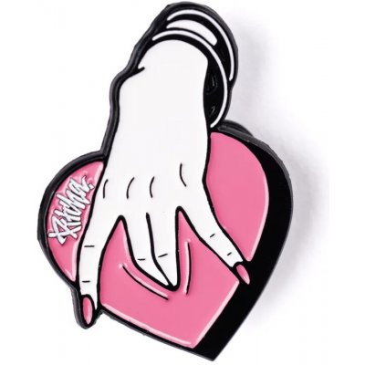 Pitcha kovový odznak HEART pink – Zboží Dáma