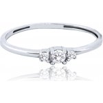 Minet 2999 Zlatý zásnubní prsten s bílými zirkony – Sleviste.cz