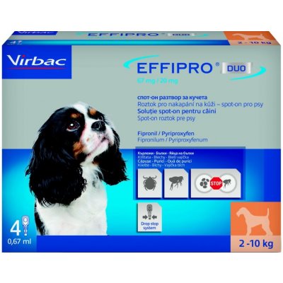 Effipro Duo Spot-on Dog S 2-10 kg 4 x 0,67 ml – HobbyKompas.cz