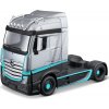 Sběratelský model Bburago MB Actros Gigaspace stříbrná 1:43