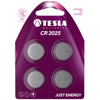 TESLA CR2025 4ks 1099137110 – Zboží Mobilmania