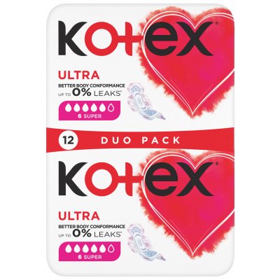 Kotex Ultra Super vložky double 12 ks – Zboží Dáma