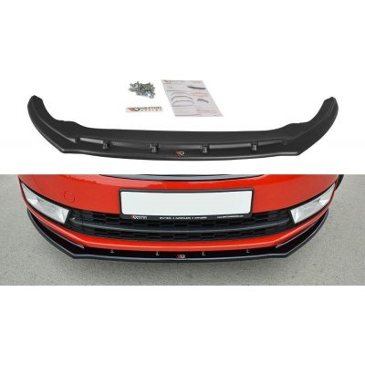 Maxton Design spoiler pod přední nárazník ver.2 pro Škoda Rapid, černý lesklý plast ABS – Sleviste.cz