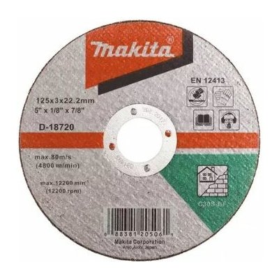 Makita D-18720 Řezný kotouč na kámen 125 x 2.5 mm x 22.23 mm (D-18720)