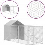 vidaXL Venkovní psí kotec se střechou stříbrný 200 x 600 x 250 cm – Zboží Dáma vidaXL Venkovní psí kotec se střechou stříbrný 200 x 600 x 250 cm – Zboží Dáma