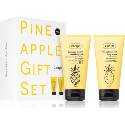 Ziaja Pineapple vyhlazující tělový peeling proti celulitidě 160 ml + tělová pěna proti celulitidě 160 ml kosmetická sada – Zboží Mobilmania