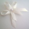 Svatební vývazek Champagne vývazek s bílou perličkou (malý)