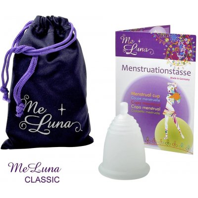 Me Luna menstruační kalíšek M s kuličkou čirá – Zboží Dáma