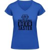 Dámské tričko s potiskem Soft-Style V Tričko Gildan Nápis Profesionální ochutnávač Piva Royal Blue