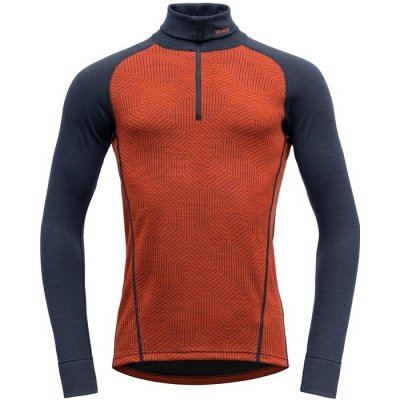 Devold pánské triko s dlouhým rukávem Duo Active Merino 210 Zip Neck FlameInk – Hledejceny.cz