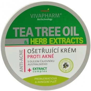 Vivaco Tea Tree Oil Ošetřující krém proti akné 200 ml