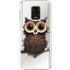 Pouzdro a kryt na mobilní telefon Xiaomi Pouzdro iSaprio - Owl And Coffee - Xiaomi Redmi Note 9 Pro / Note 9S