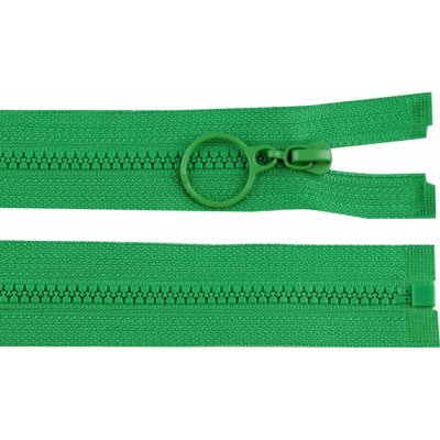 Zip kostěný dělitelný No 3 - s kroužkem barva 243 zelené kapradí délka 70 cm – Hledejceny.cz
