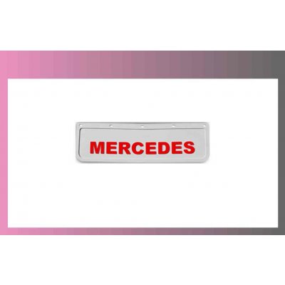 zástěra kola MERCEDES 600x180-pár-přední-bílá-červené písmo | Zboží Auto