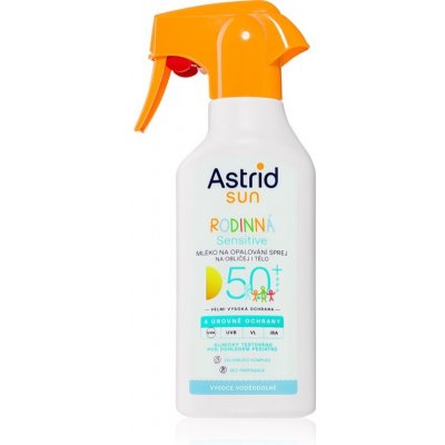 Astrid Sun Sensitive rodinná mléko na opalování ve spreji SPF50+ 270 ml – Hledejceny.cz