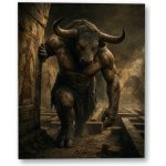 Plakát – Minotaurus v kamenném interiéru 40 × 50 cm Bez rámu Ne Bez rámu – Hledejceny.cz