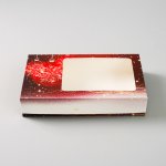 Cake Star Vánoční krabice na cukroví červená s ozdobami (25 x 15 x 5 cm) – Sleviste.cz