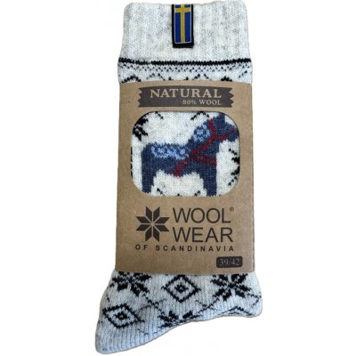 Woolwear of Scandinavia Vlněné ponožky Blue Dalahest no. 119 modrá – Hledejceny.cz