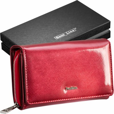 Semiline kožená peněženka RFID P8237 2 červená – Zboží Mobilmania
