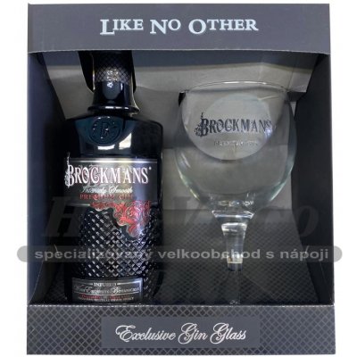 Brockmans Intensely Smooth Premium Gin 40% 0,7 l (dárkové balení 1 sklenice) – Zboží Mobilmania