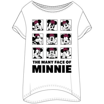 E plus M dámské tričko na spaní The many face of Minnie bílé