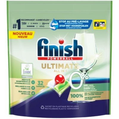 Finish Power Ultimate All in1 0% kapsle do myčky 32 ks – Zboží Dáma