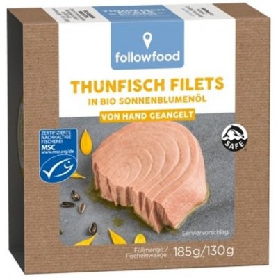 Followfood Filety z tuňáka v BIO slunečnicovém oleji 185 g – Zboží Dáma