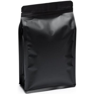 Sáček s plochým dnem | černý mat | ZIP | ventil obsah 500g (160 x 270 + 75 mm) – Sleviste.cz
