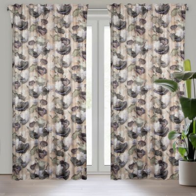 EUROFIRANY ZATEMŇOVACÍ ZÁVĚS NA PÁSCE LOTOS 140X270 CM VZOROVANÁ – Sleviste.cz