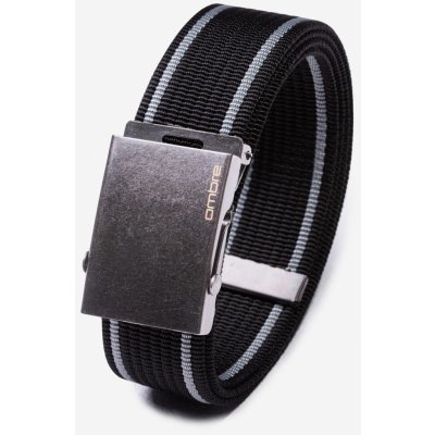 Ombre Šedo-černý pánský látkový pásek Clothing