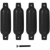 Vodácké doplňky zahrada-XL Lodní fender 4 ks černý 41 x 11,5 cm PVC