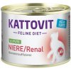 Konzerva pro kočky Kattovit Feline Diet Niere / Renal Krocan 185 g