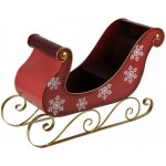 Clayre & Eef Veliké červené kovové sáně Christmas Sleigh - 112*40*68 cm – Hledejceny.cz