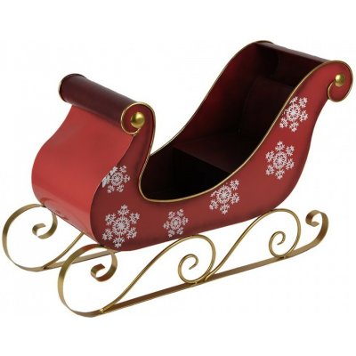 Clayre & Eef Veliké červené kovové sáně Christmas Sleigh - 112*40*68 cm – Hledejceny.cz