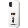 Pouzdro a kryt na mobilní telefon Apple Pouzdro Karl Lagerfeld Silicon Ikonik NFT iPhone 11,White